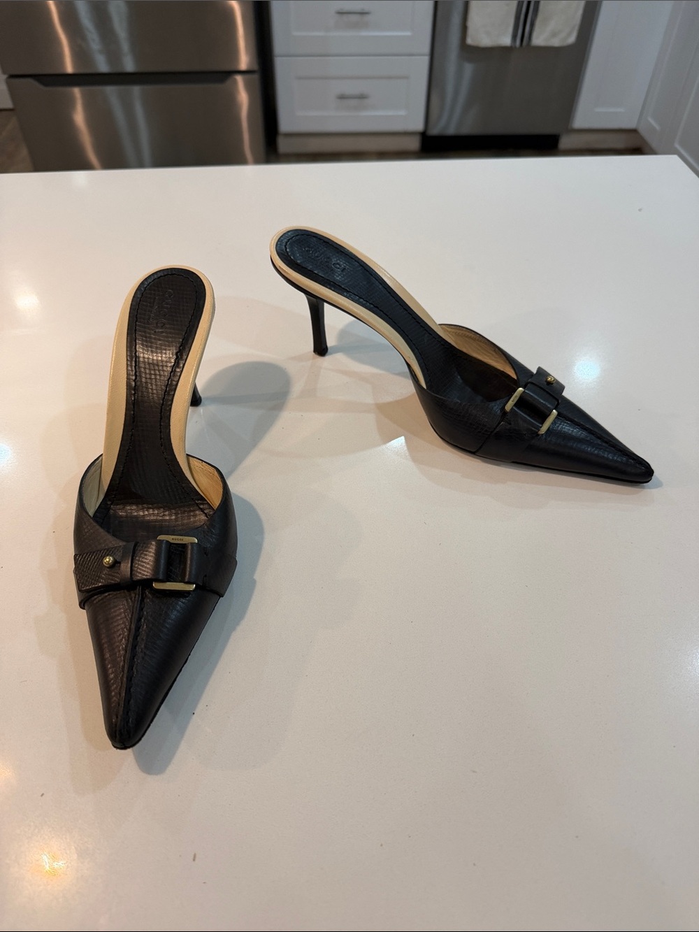 Gucci TomFord era kitten heel mule👠